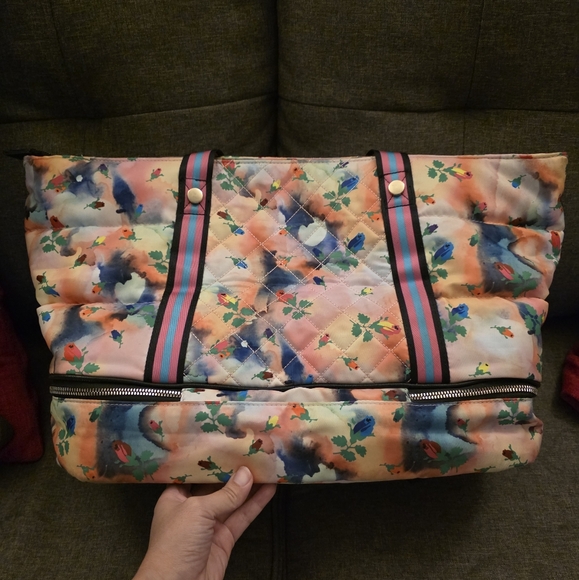 Betsey Johnsin Floral Quilted Weekender Bag - Picture 2 of 8